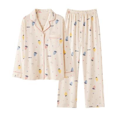 顶瓜瓜女春秋季新款纯棉女士睡衣