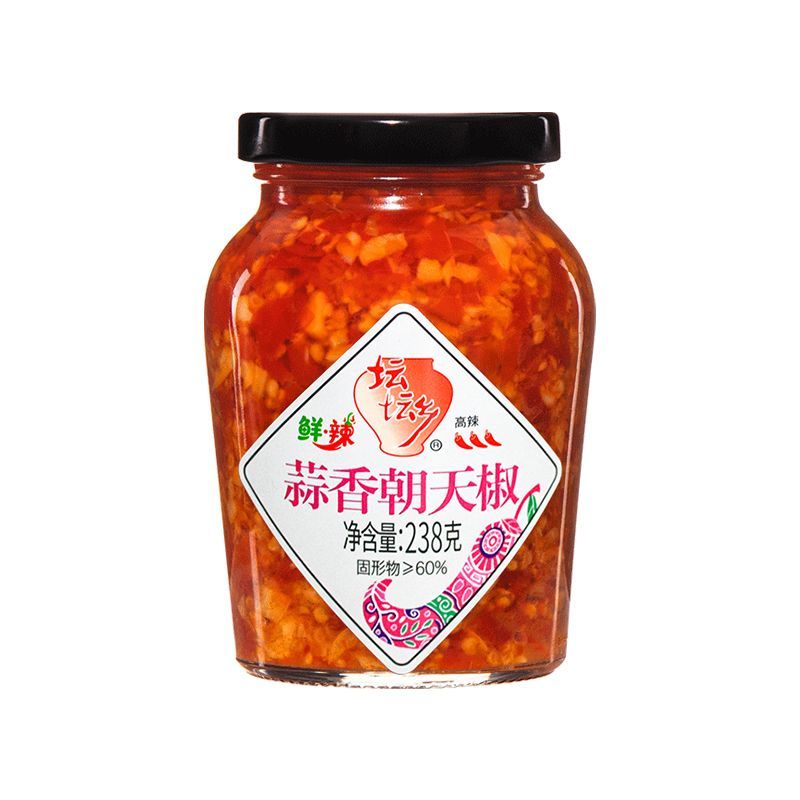 坛坛乡豉香蒜香拌饭蒸鱼头剁辣椒组合湖南辣椒酱炒菜拌饭