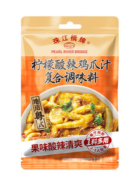 珠江桥牌柠檬酸辣鸡爪汁100g