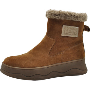 Artmu阿木复古雪地靴2025冬新款短靴女士棉靴加厚长毛绒磨砂牛皮