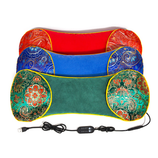 电加热艾草颈椎枕头护颈椎艾灸骨头枕睡眠睡觉专用热敷枕秋冬