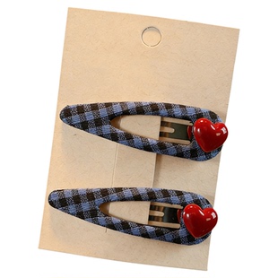 儿童时尚布艺发夹爱心发卡头饰女童甜美bb夹侧边小夹子刘海夹发饰