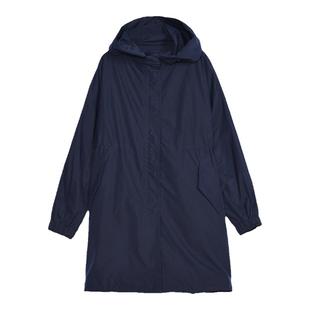 伦敦雾女装秋季新款宽松休闲百搭中长款插肩袖连帽通勤夹克外套女