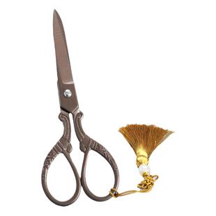 飞宝全不锈钢锻打镀钛大凤剪子手工创意裁缝十字绣花茶艺复古剪刀