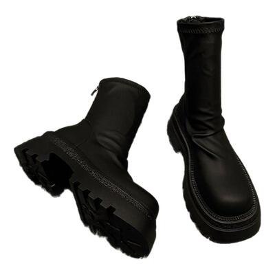 小个子厚底显瘦马丁靴女款