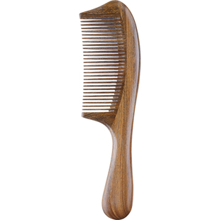 【叶梳匠古树天然绿檀木】防静电木梳子女士专用长发梳头家用头梳