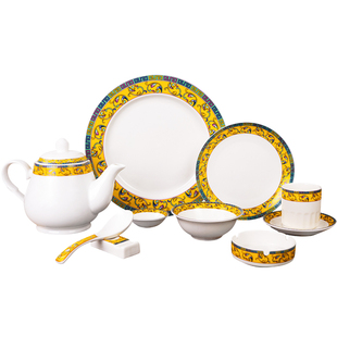 高端饭店酒店专用餐具摆台套装会所厨房包厢招待骨瓷陶瓷盘碗碟筷