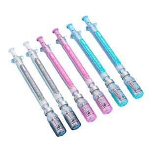 针管注射器式黑笔中性笔圆珠笔仿真疫苗针筒仿真消灭病毒打针笔造型黑色签字笔疫苗笔0.5全黑色药瓶笔学生用