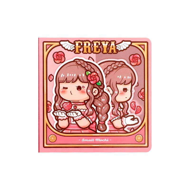网红小麻薯方方本手账本魔法系列少女心复古手帐本文艺精致小仙女手杖方格本小学生女生本子方形笔记本ins风