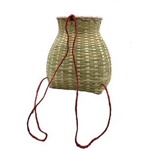 竹篓手工采茶篓鱼篓箩筐背篓大花盆小竹筐竹篮子竹编制品装饰汉服