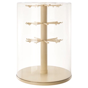 拉布布labubu手办展示盒旋转挂件保护罩搪胶娃娃盲盒收纳展示架柜