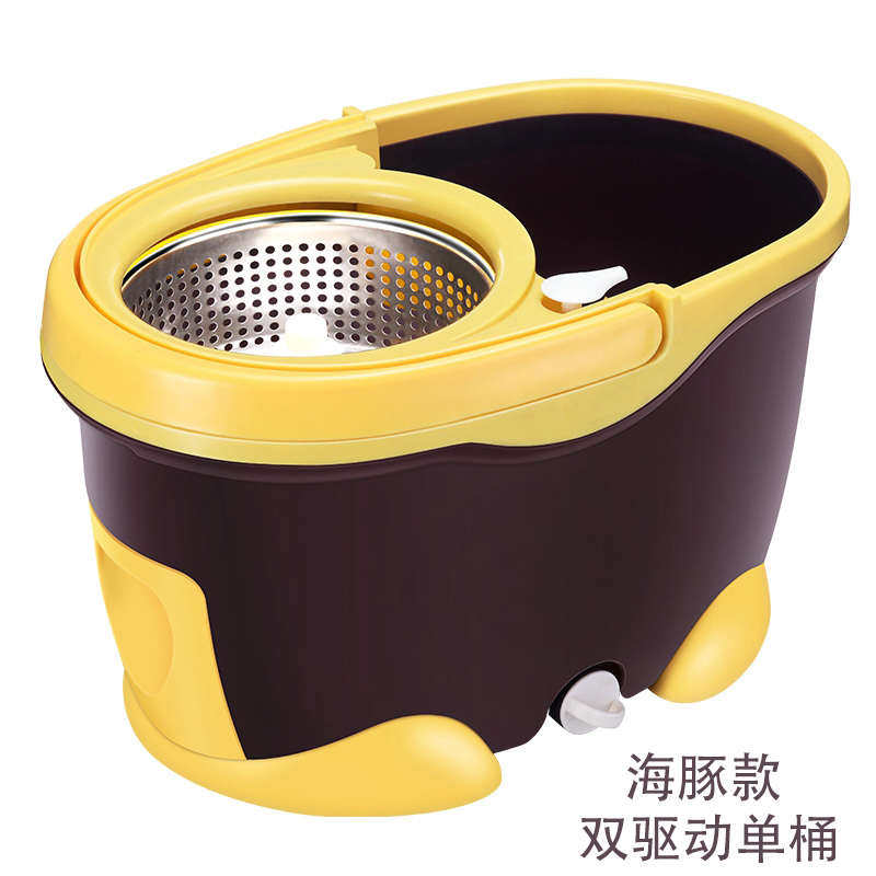 旋转拖把家用拖地神器双驱动拖把桶免手洗懒人拖布桶单桶无拖把头