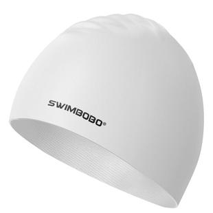 SWIMBOBO泳帽男女士硅胶款不勒头发大头围游泳帽防水冬泳专业帽子