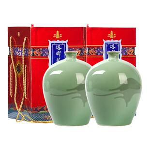 塔牌黄酒原液十年陈花雕酒2.5L*2坛青瓷礼盒装手工糯米酒绍兴特产