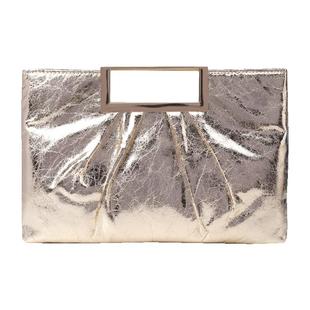 2025秋天新款大容量手提单肩包时尚手抓纹简约链条女包名媛宴会包