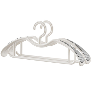 短颈衣架家用挂衣无痕防肩角宽肩加厚加粗防滑缩脖子塑料衣服撑子