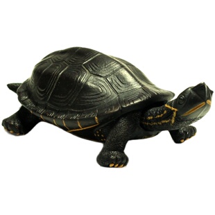 御青堂 宜兴紫砂 陈洪军紫砂全手工茶宠摆件茶玩 招财龟 花甲龟