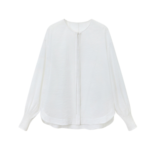 如意连云【婉皎】新年款非遗打揽缩褶肌理感衬衫女新中式盘扣上衣