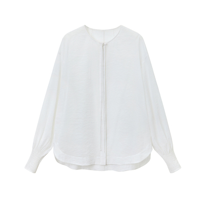 新中式肌理感盘扣微透衬衫