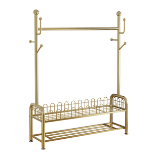 挂衣架落地家用可折叠衣帽架卧室内挂衣服架子阳台简易收纳晾衣架