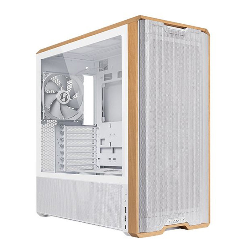 联力LANCOOL 鬼斧217 木饰matx台式机电脑主机中塔散热风道机箱