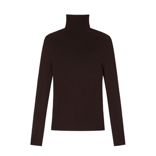 CROWNLESS未冕德国扬子羊毛高领一体成型显瘦打底针织衫女