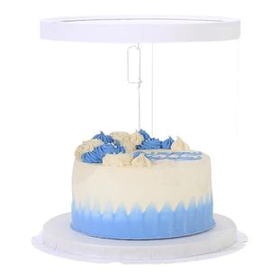 圆形透明生日蛋糕盒四寸4寸6寸8寸10寸单层双层加高网红包装盒子