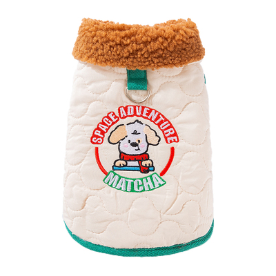 宠物小狗狗衣服冬装可牵引加厚棉衣泰迪比熊雪纳瑞小型幼犬秋冬天