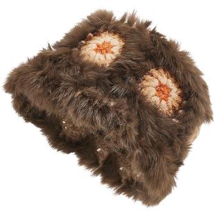 兰诺白鹿同款醒狮帽女2025新款冬季时尚洋气针织毛线帽大头围帽子