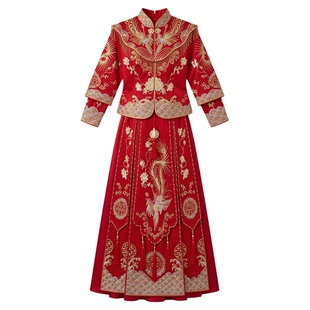 秀禾服新娘2026新款中式婚服小个子结婚敬酒服大码礼服情侣秀禾服