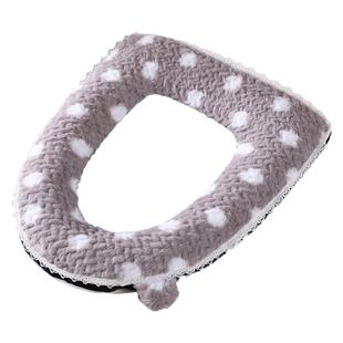 毛绒马桶坐垫冬季加大号保暖拉链款家用通用马桶圈套防水坐便套