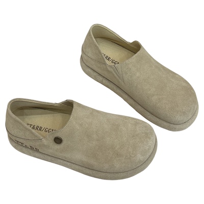 真皮两穿一脚蹬勃肯乐福鞋女