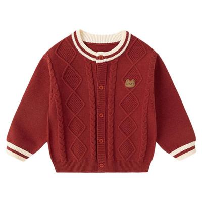 嘟嘟家儿童针织衫冬季红色