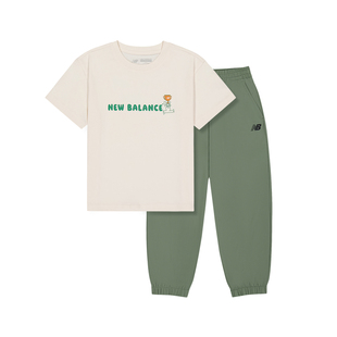 Newbalance nb官方童装 4-14岁男女童夏季新品中性休闲运动套装