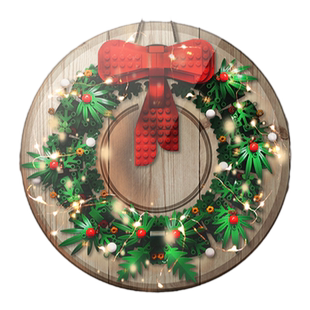 KGBOX相框40426乐高圣诞花环展示盒圣诞系列高透明亚克力防尘罩