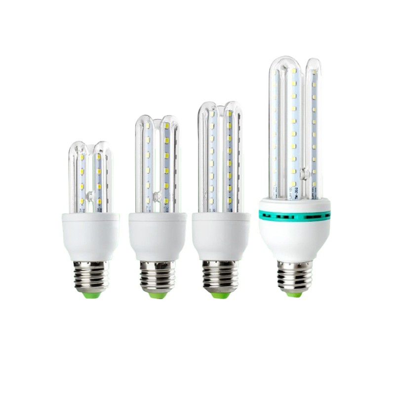 三浦LED灯泡U型节能灯泡E27球泡螺口螺旋超亮家用玉米灯照明电灯