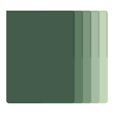 加厚A4文件夹L型侧开资料夹渐变