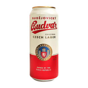 原装进口捷克啤酒百得福Budvar皮尔森罐装整箱拉格啤酒500ml*12听