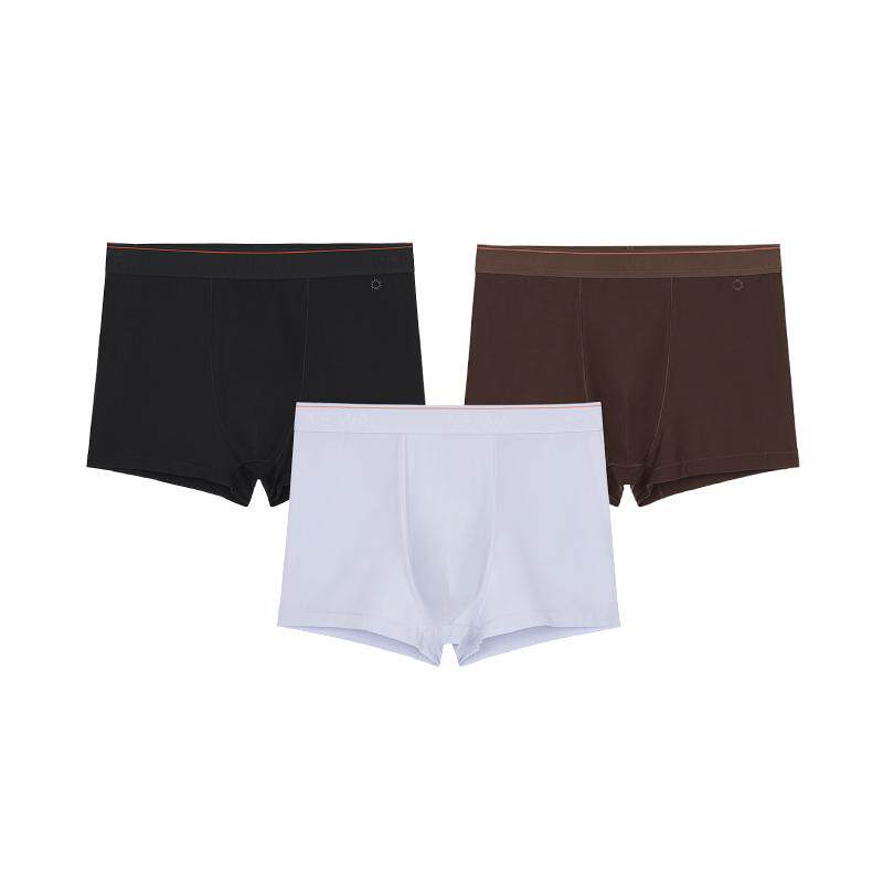 3件|内外橙标男士好弹超轻平角内裤高弹力舒适不卡裆日常NEIWAI