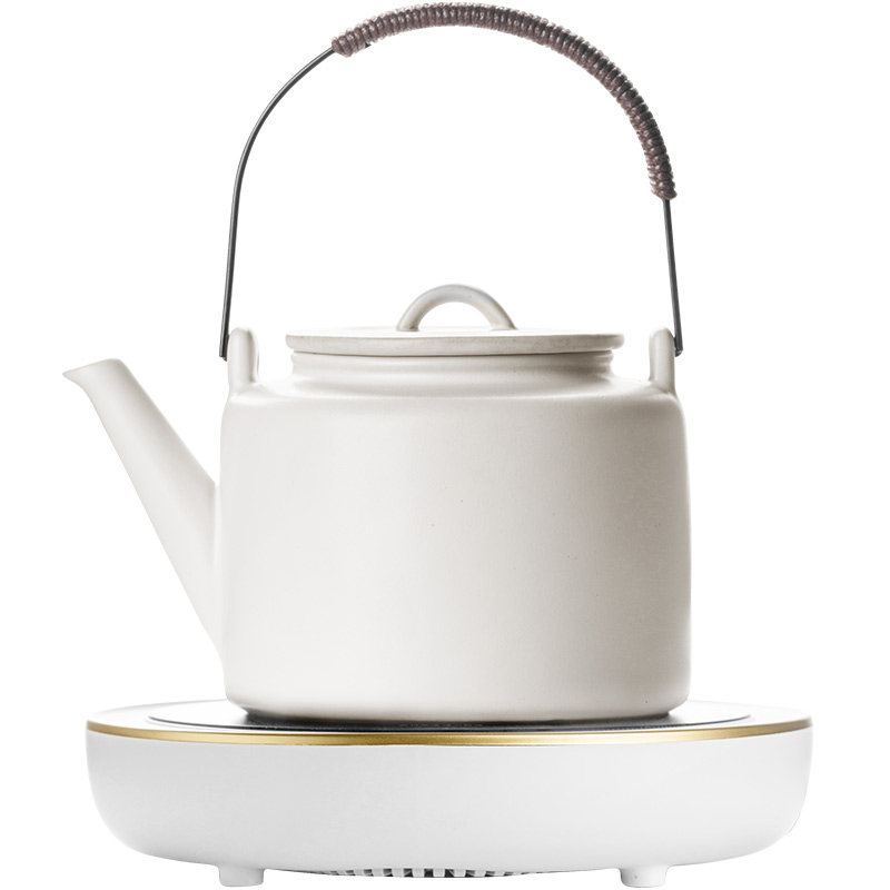 伊文陶瓷电陶炉煮茶家用小型煮茶器煮茶炉家用保温茶炉白陶煮茶壶