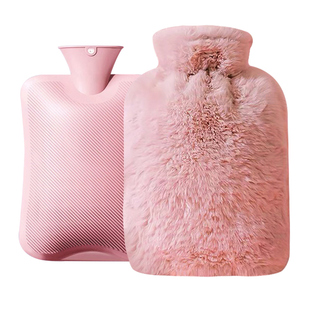 热水袋注水加厚防爆女生暖手热敷肚子暖脚神器仿兔绒灌水暖手袋
