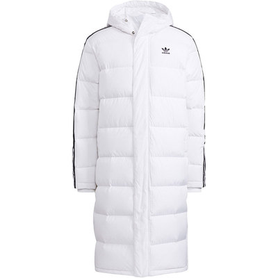 Adidas/阿迪达斯官方正品三叶草男女长款连帽羽绒服外套 HI4659