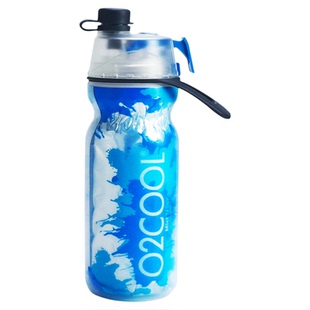美国O2COOL儿童喷雾水杯小学生夏季多功能网红运动水壶带喷水杯子