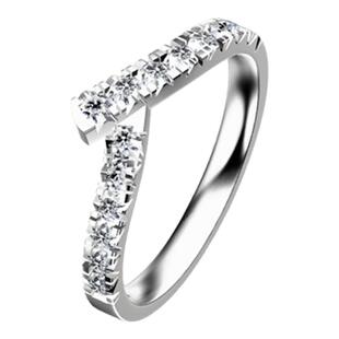 18K金培育钻石戒指女款经典排戒订婚结婚钻石戒指环女友珠宝首饰