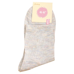 锦程纯棉袜子夏季步斯特养足吸汗防臭生态袜纯棉夏袜透气超薄女袜