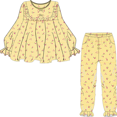 bananagirl女士甜美长袖家居服