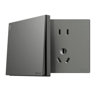 西蒙simon插座开关面板86家用五孔网线电源灰色M3官网官方旗舰店