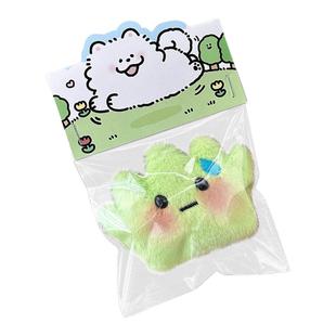 可爱毛绒无语小草挂件ins甜美风少女礼品卡通胸针毛茸茸挂饰批发