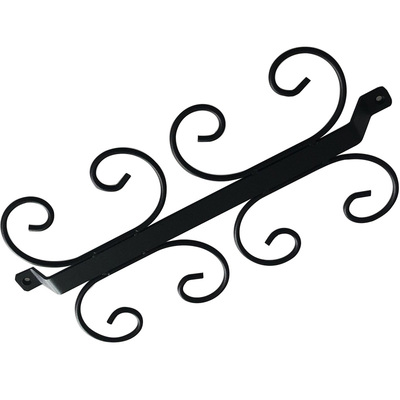 花型黑色不锈钢铁架子吊杯酒柜