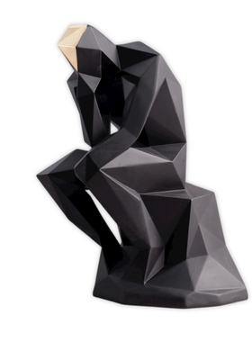 北欧简约抽象人物摆件几何办公室